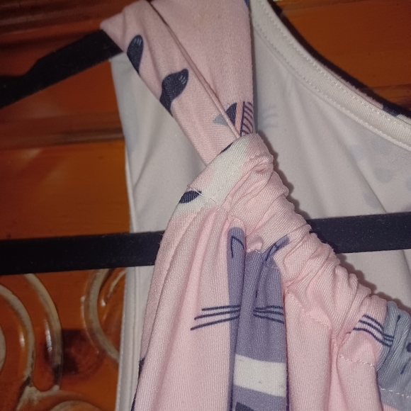 Plus Size 1X Nanu Pink Cats Tunic, Sleeveless - Picture 4 of 5